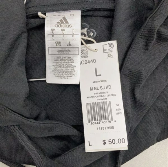 Adidas Big Logo Freelit Hoodie Sweatshirt Size L NWT MSRP $50 - Picture 6 of 7